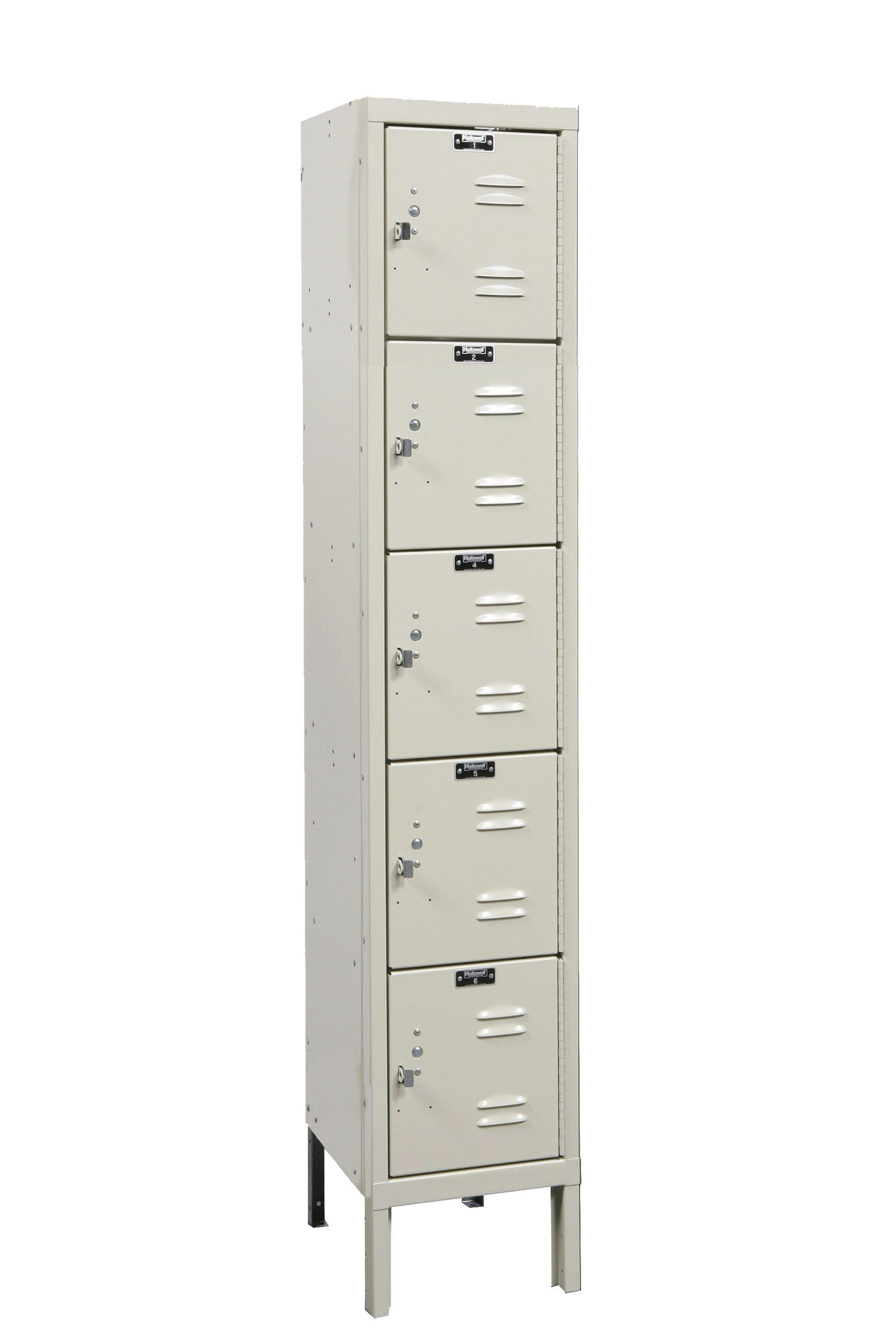 Hallowell Premium Louvered Steel Locker — 5 Tier, 1 Wide U1228-5PT YourLockerStore